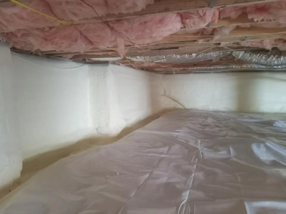 Crawl space encapsulation with closed-cell spray foam for Roof Leak Repair in San Anselmo